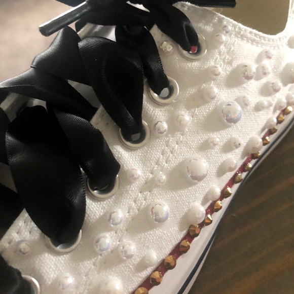 Bling Pearl Converse (Mint) - Picture 8 of 11